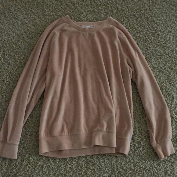 Women's Pink and Tan Sweatshirt - Picture 1 of 3